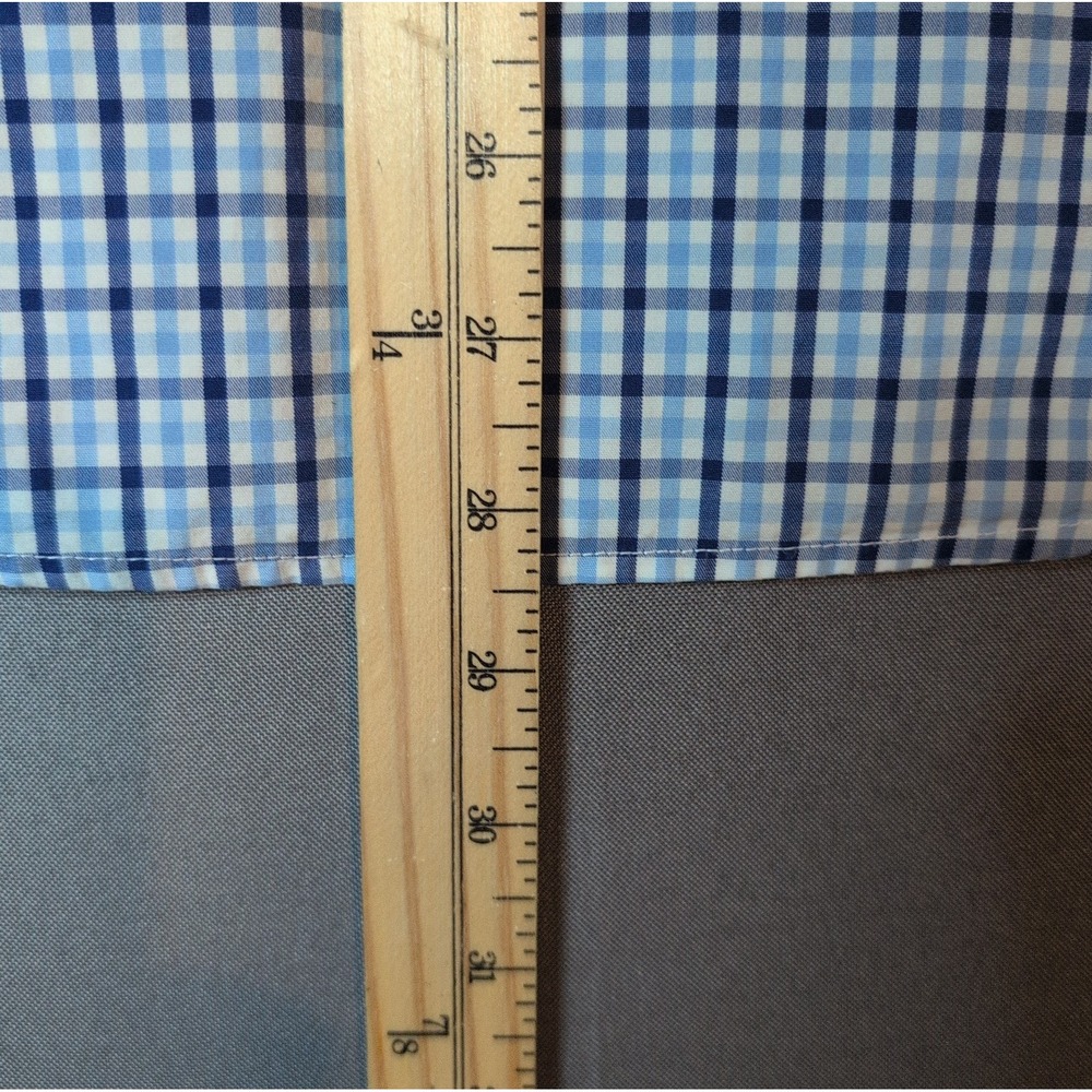 Abercrombie & Fitch Men’s Muscle Fit Plaid Button Down Shirt Size M Blue - Picture 6 of 7